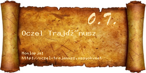 Oczel Trajánusz névjegykártya